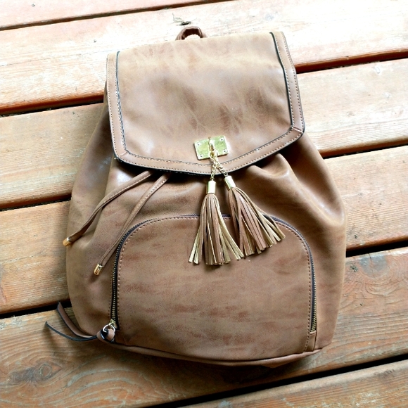 Soft Faux Leather Spring Backpack - Picture 1 of 5